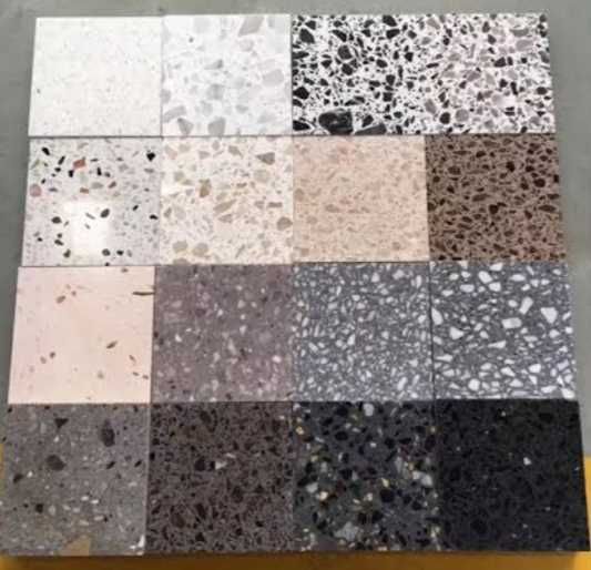Polimento de mármore terrazzo e fabrico de chão em terrazzo