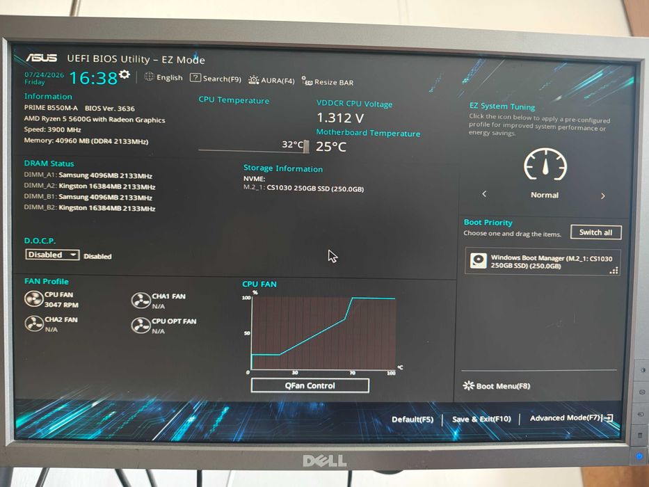 Asus Prime B550M-A. Sprawna