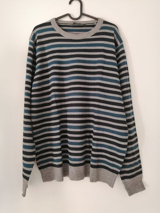 Sweter męski paski akryl Cedar Wood State, rozmiar XL