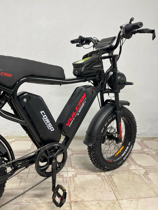 Електрофетбайк Corso Vulcan 1200 ват 2 акб 48v 18 ah