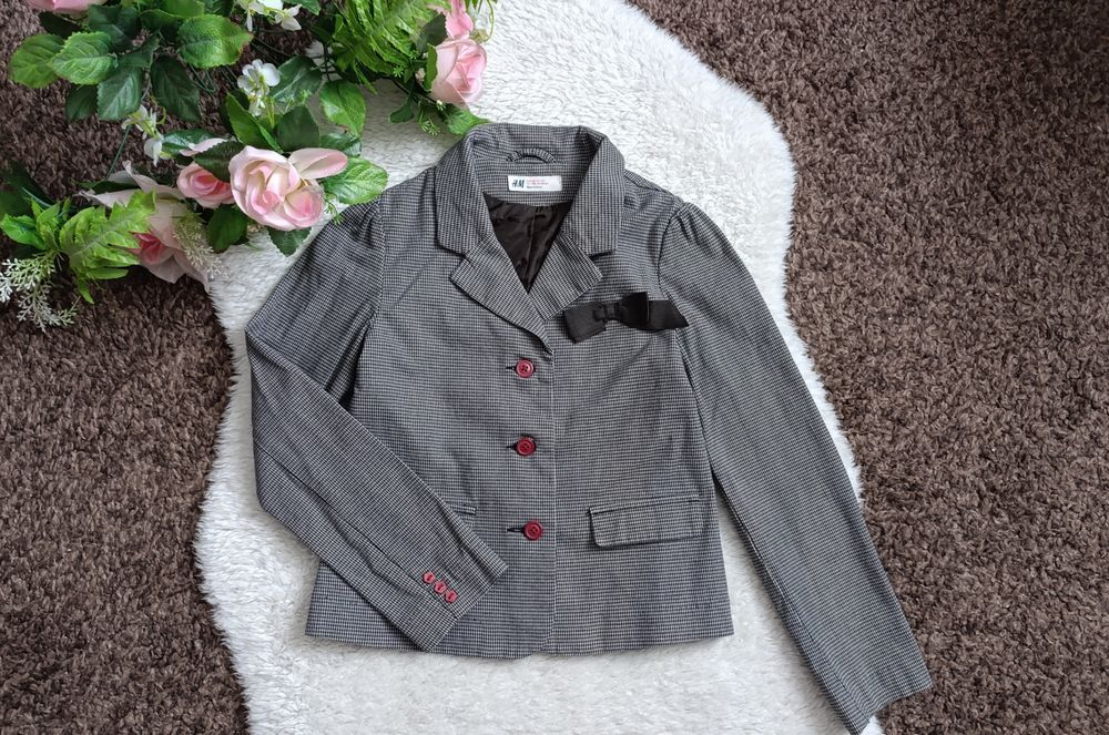 Стильний піджак Н&M/піджак в школу/жакет на дівчинку 6-7-8 років