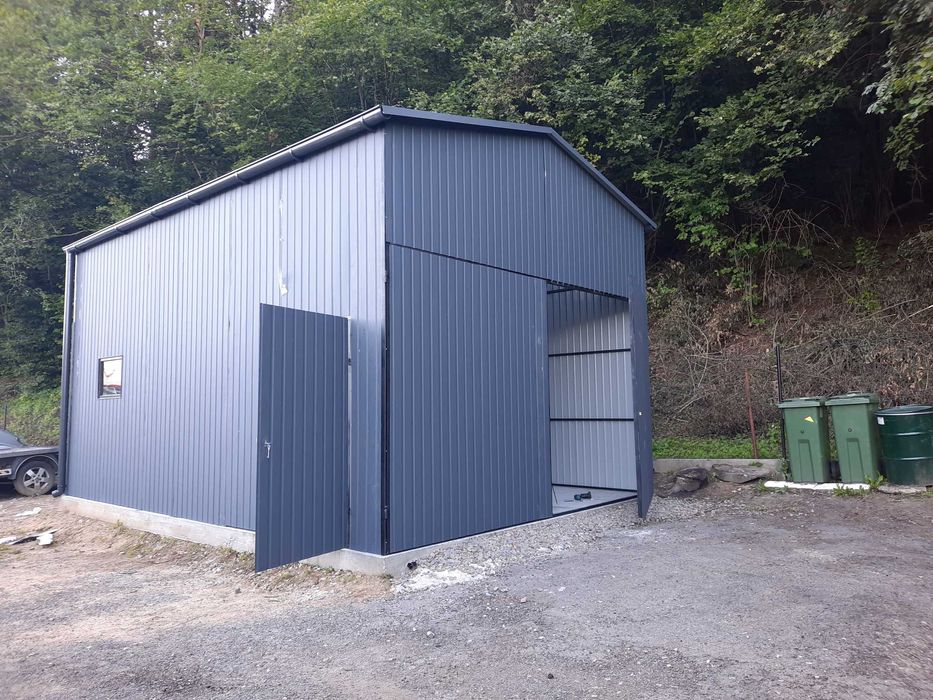 DUŻA HALA - Garaż Blaszany RAL - Konstrukcja|Wiata Blaszana  - ESSTAL*