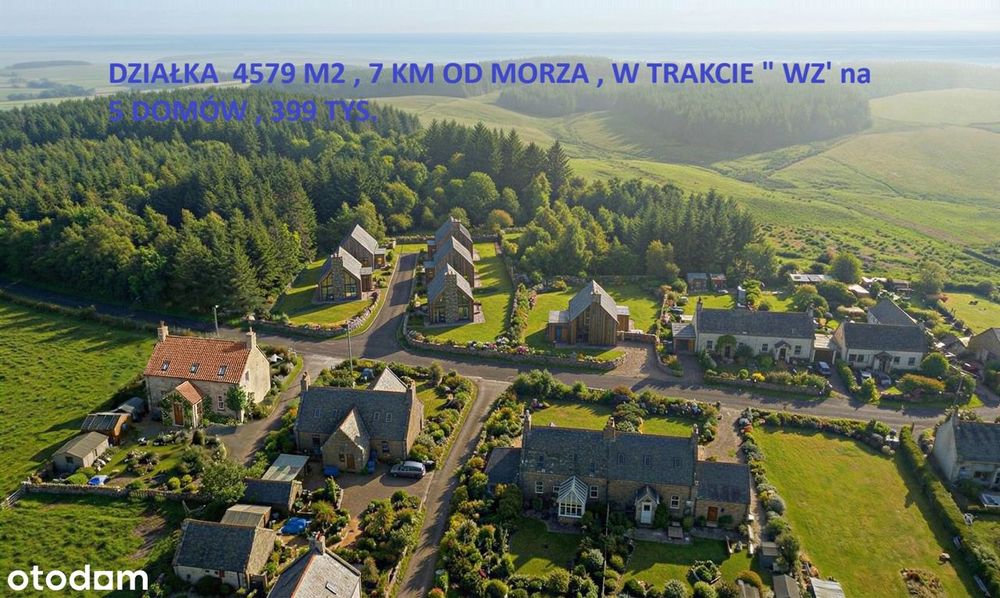 Działka otoczona lasem, 7 km od plaży, 4574 m2