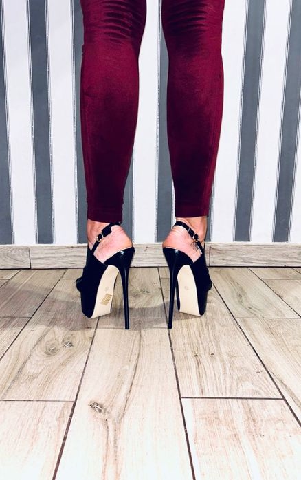 160/ Szpilki OD RĘKI 39 seksowne sandały otwarta pięta 17 cm 36-50 EU