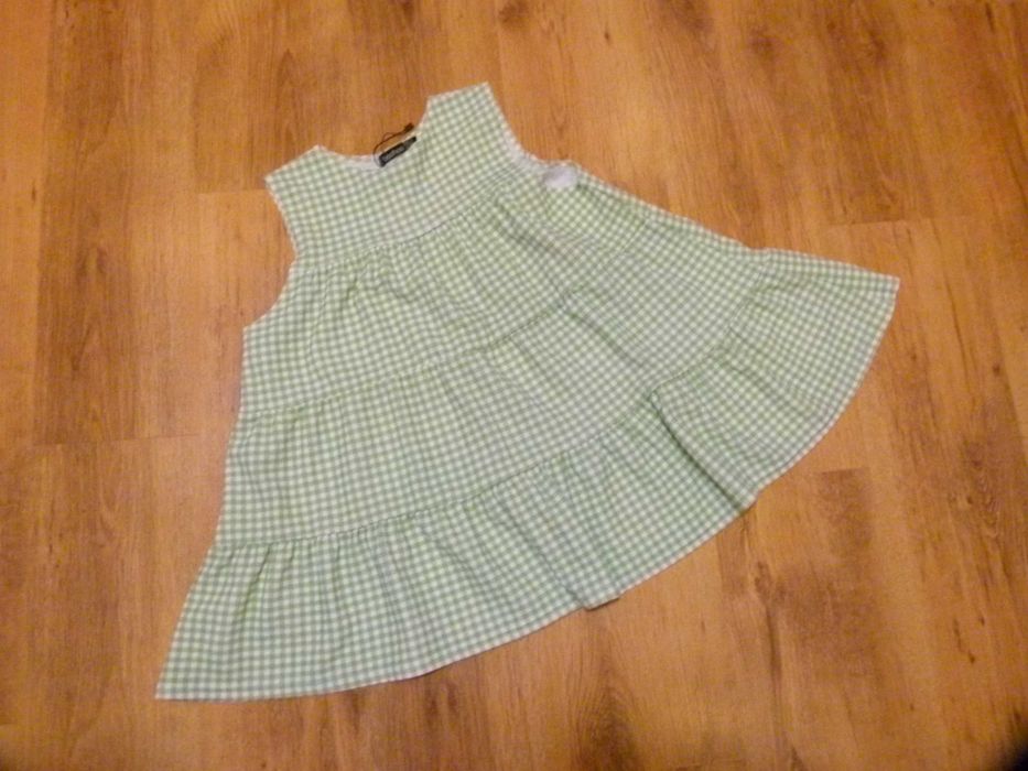 Nowa Boohoo bluzka trapezowa tunika w kratkę rozm 36 S
