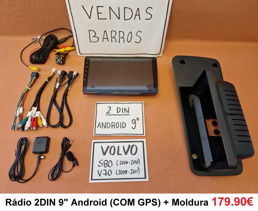 (NOVO) Rádio 2DIN 9" [4+32GB] • VOLVO S80 (1999 a 2011) • Android V70