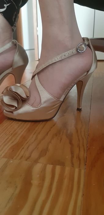 Sapato cerimónia dourado menbur