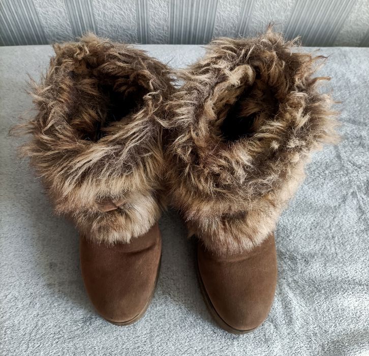 Buty zimowe damskie z futerkiem