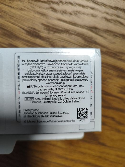 Soczewki kontaktowe Acuvue  +7