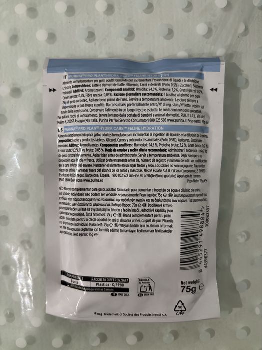 Saquetas gato Proplan Hydra Care (9 saquetas)