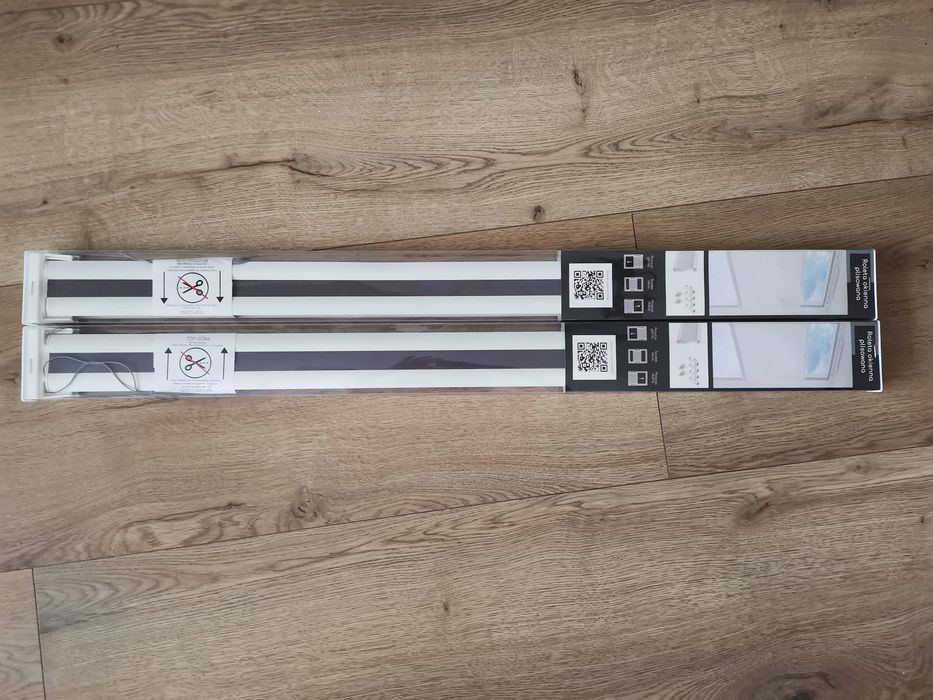 Zestaw dwóch rolet okiennych plisowanych 72,5x130cm
