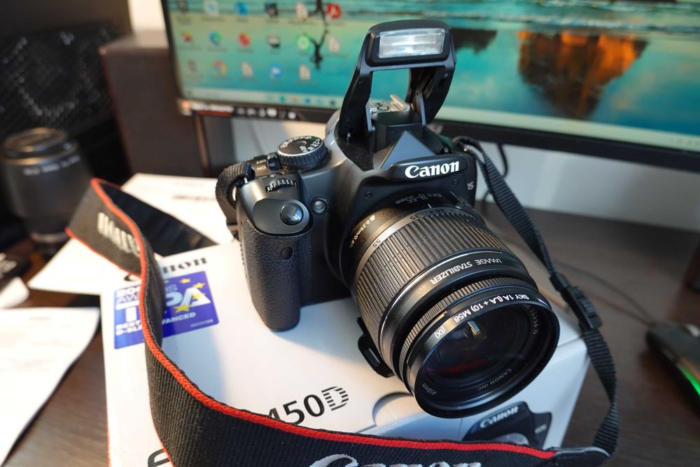 Body EOS450D stan idealny, mały przebieg + gratis obiektyw kit