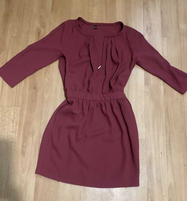 Бордове плаття, розмір S