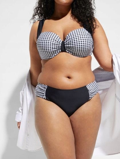 BONPRIXbikini na fiszbinach usztywniane czarno-białe ^46 (90E)