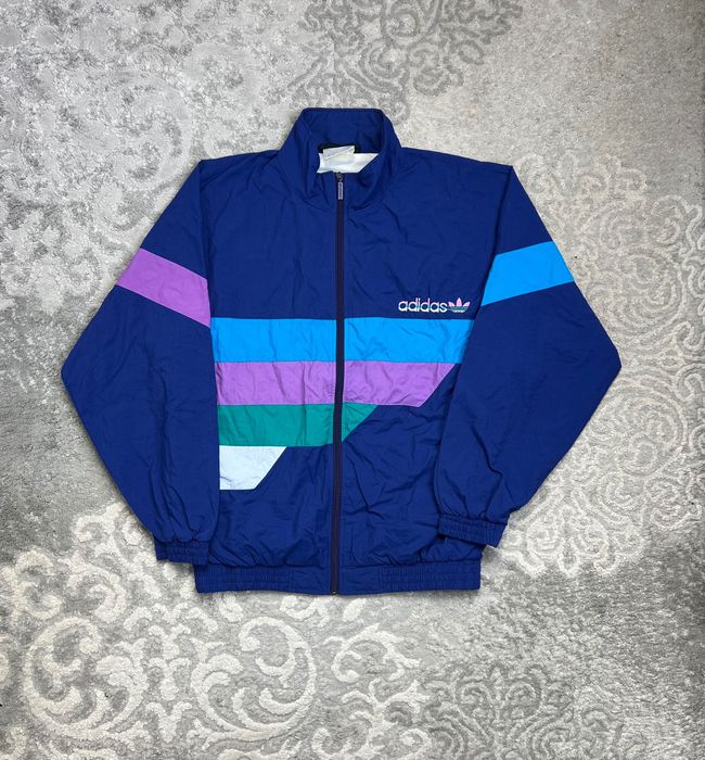 Kurtka Adidas Vintage Lata 80’s Zipped Wzorki
