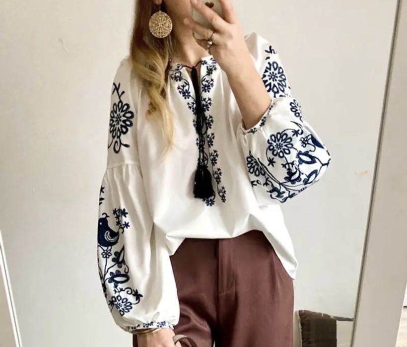 Нова вишиванка жіноча розмір S, блузочка 150/165 см зріст етнічна