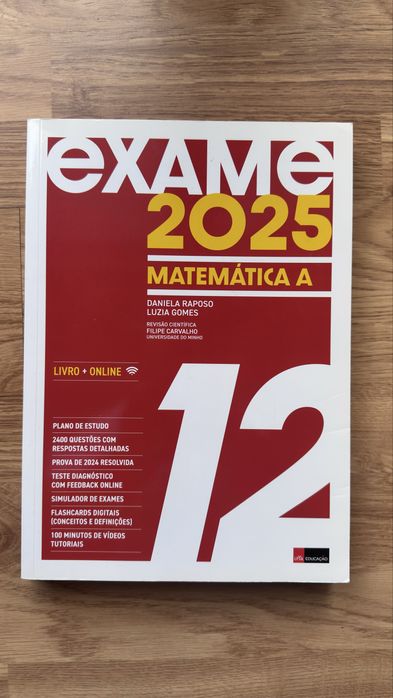 Livro de preparação Exame Nacional de Matemática A - Edição 2025