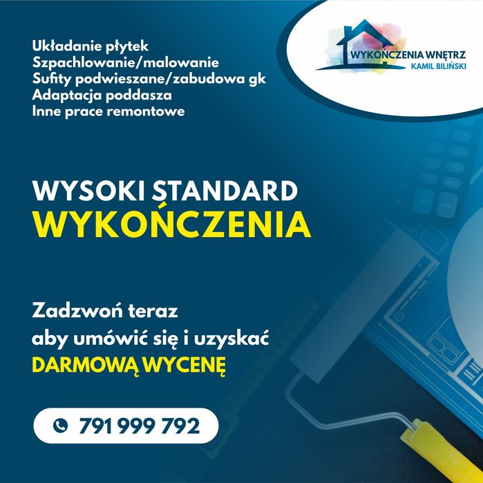 Wykończenia wnętrz - szeroki zakres prac