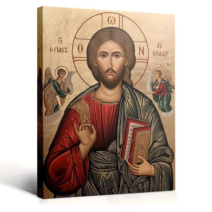 Obraz Ikona Jezusa Chrystusa w Stylu Bizantyjskim