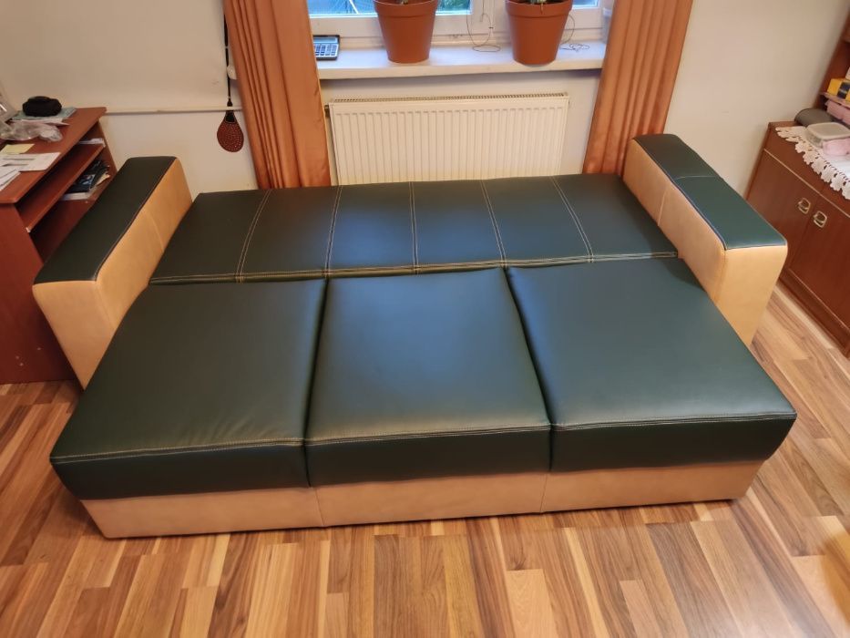 Kanapa sofa rozkładana Senator prawdziwa naturalna skóra ! Producent