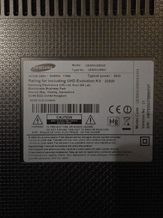 Plyta glowna + t-con do Samsung UE50HU6900S