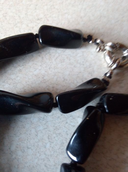 Onyks  czarny  naszyjnik