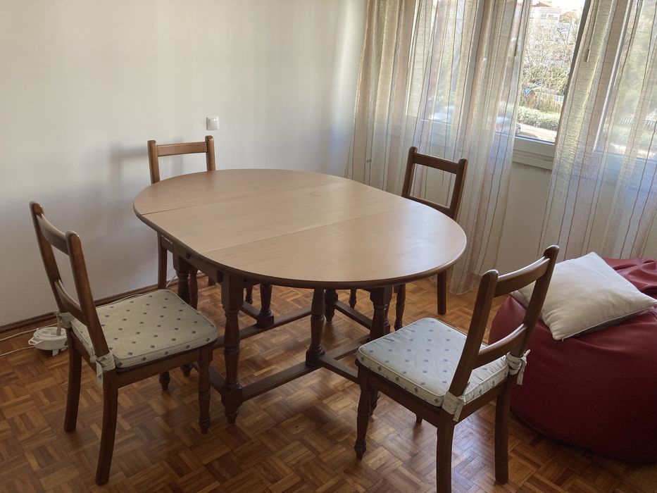 Conjunto sala de jantar linha classica em cerejeira maciça