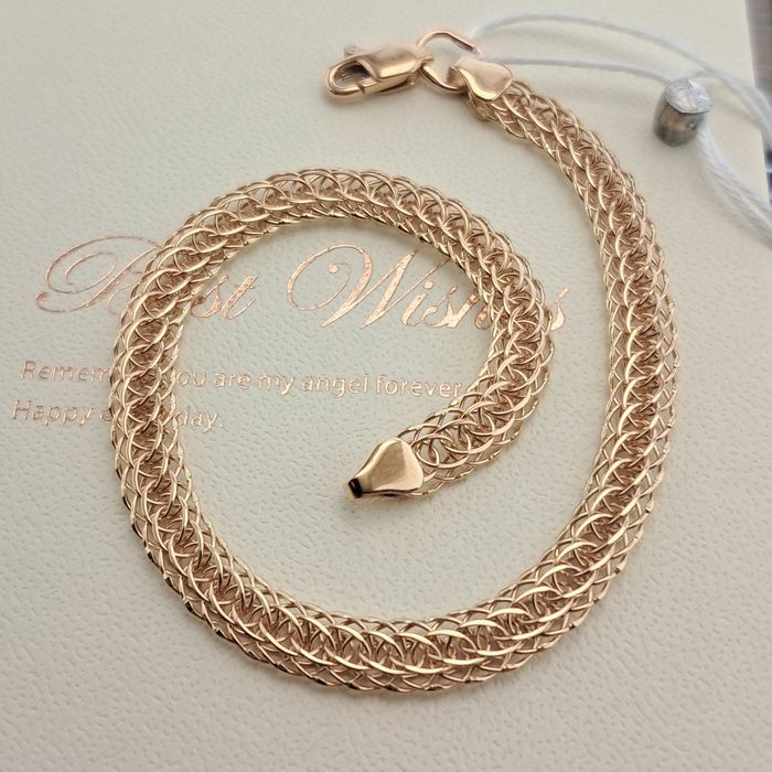 Золотой браслет 585 проба | плетение Двойной Питон | 4.21 г | новый