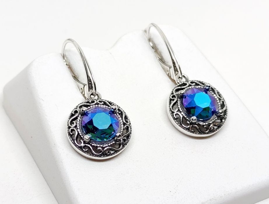 Kolczyki wiszące kryształ srebro 925