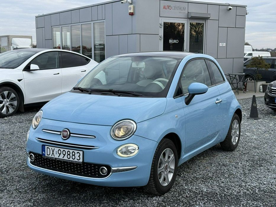 Fiat 500 1.2 69KM 2016r Lounge, panorama, zadbany