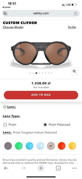 Okulary Oakley Clifden - wersja Custom