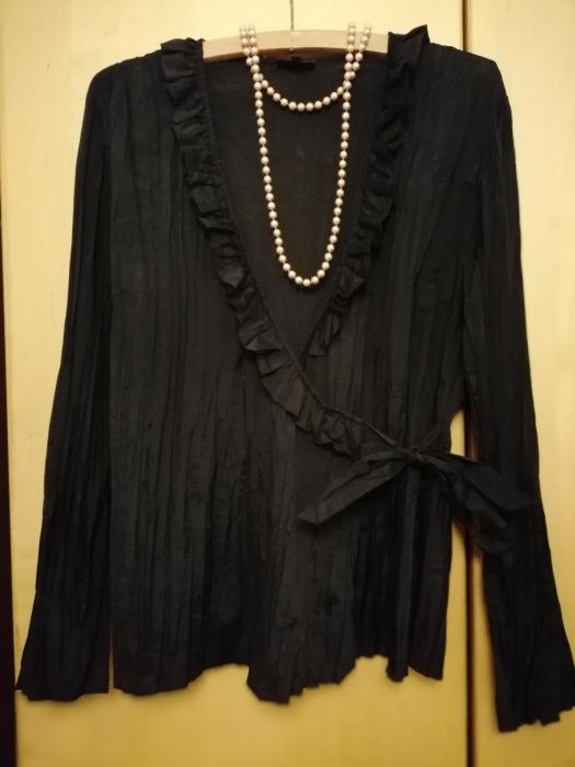 Elegancka wiązana bluzka Next roz 40 czarna