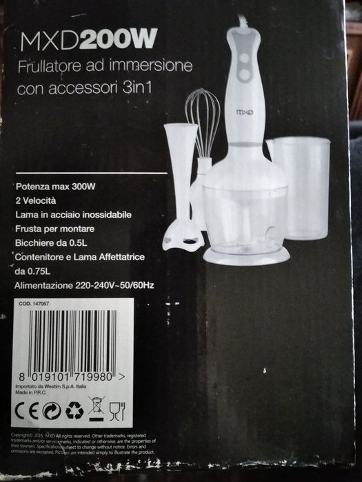 Погружной блендер+миксер