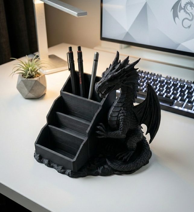 Smok Organizer na biurko kredki długopisy 3D 15x16x14cm