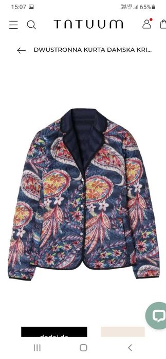 Kurtka damska  Tatuum roz 46. Nowa - dwustronna.