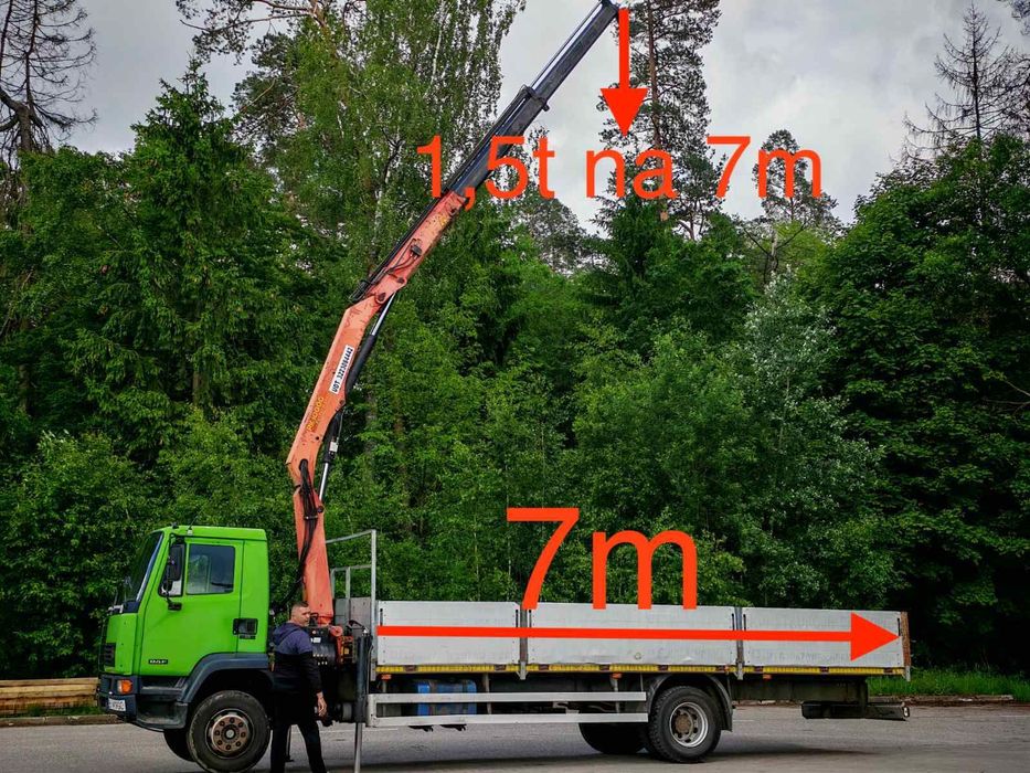 DAF FA 55 180B15  paka 7m, dźwig palfinger , serwisy, UDT, w ciągłej eksploatacji