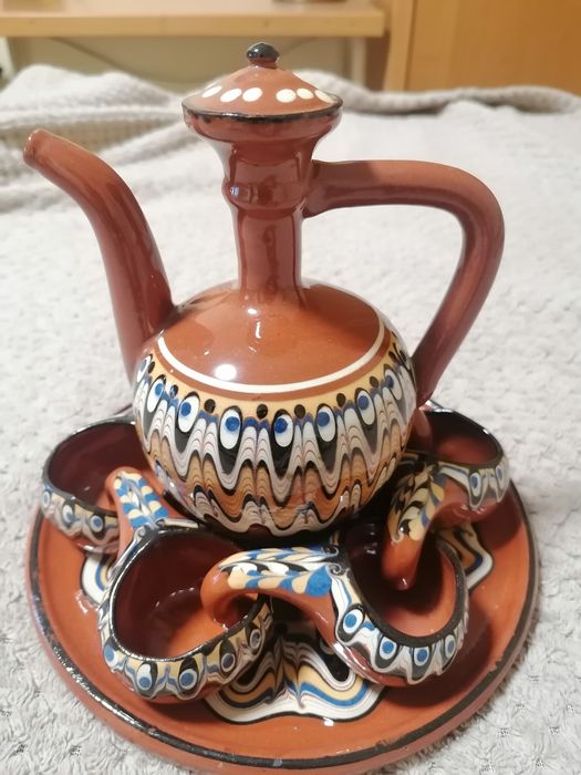 Набор для ликера Болгарская керамика СССР 1960х