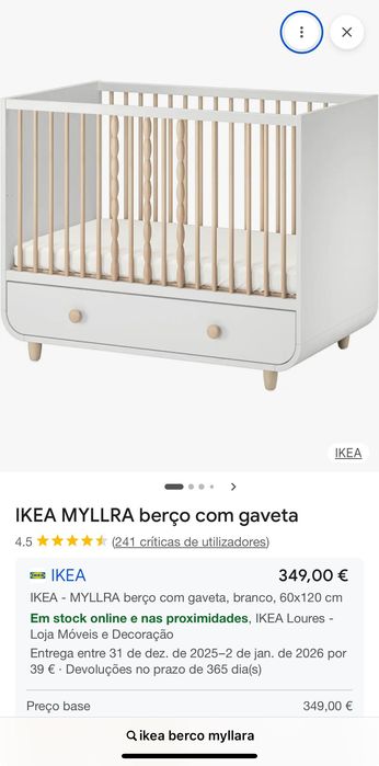 Berço bebé + Colchão IKEA