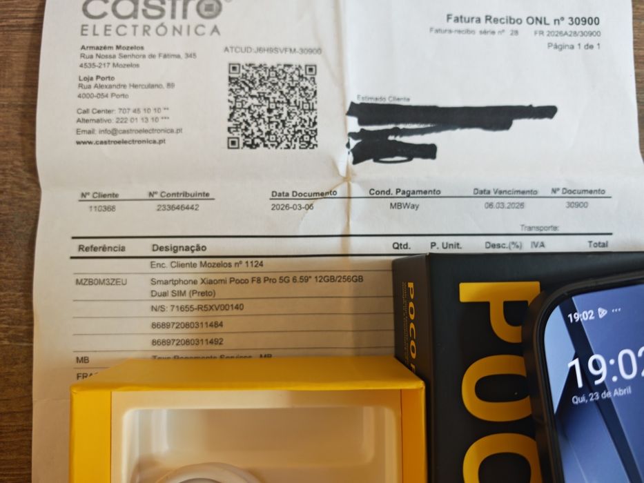 Xiaomi Poco F8 Pro 5G 6.59" 12GB/256GB Preto Seminovo, C/Garantia Aceito Retomas