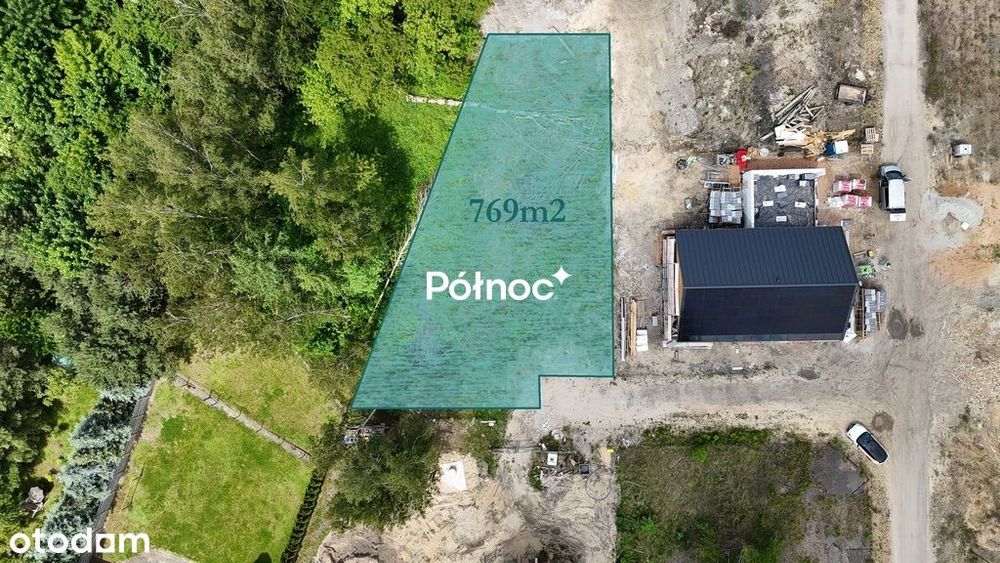 Działka 769 m² z projektem i PnB - Łagisza – pohled 2