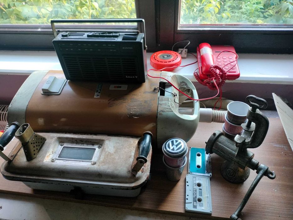 Zestaw PRL starocia vintage radio Lena predom polar prodiż