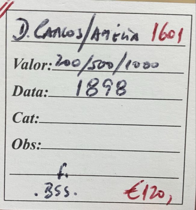 Moeda 1601 - Colecao CARLOS/ AMELIA 1898 Prata