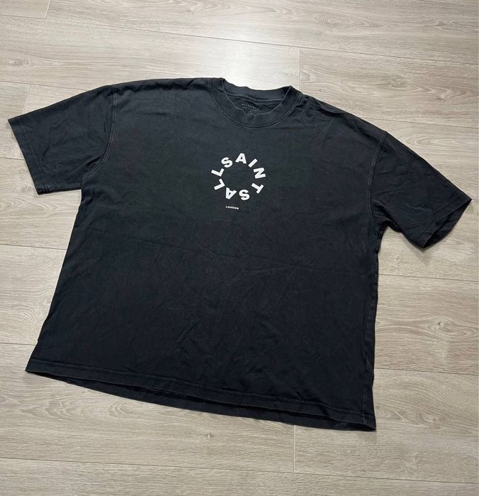 Мужская оверсайз футболка черная Allsaints