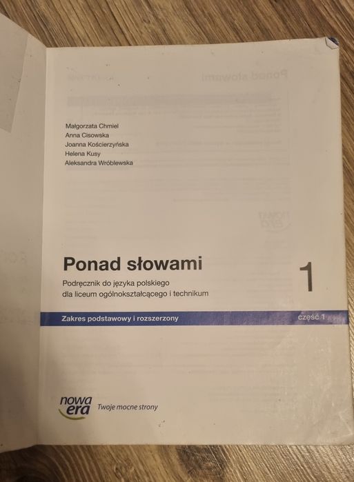 Podręcznik język polski klasa 1 część 1