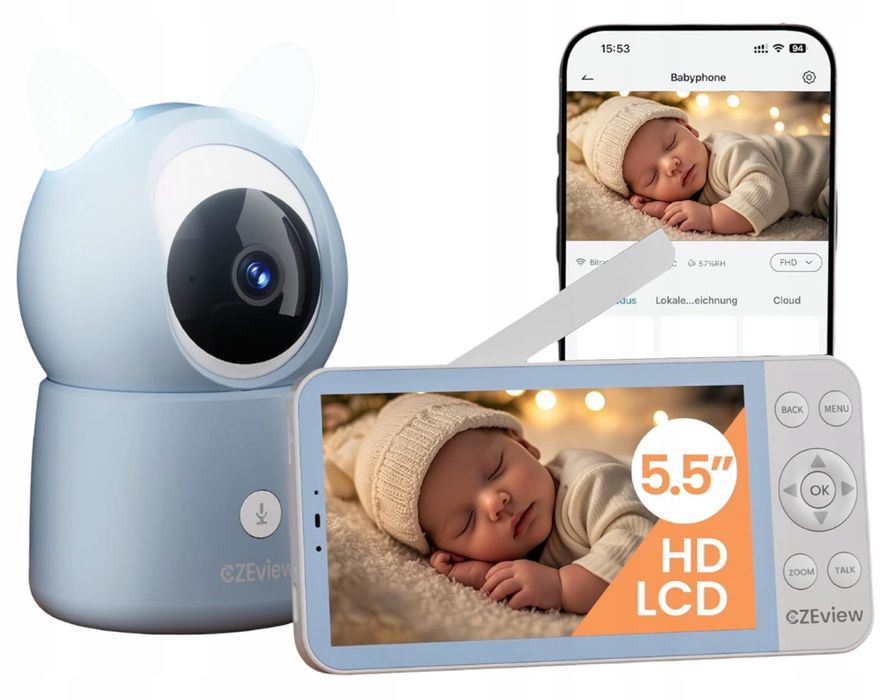 Niania elektroniczna CZEVIEW BM6 kamera z noktowizorem monitor video