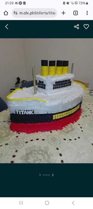 Titanic piniata statek