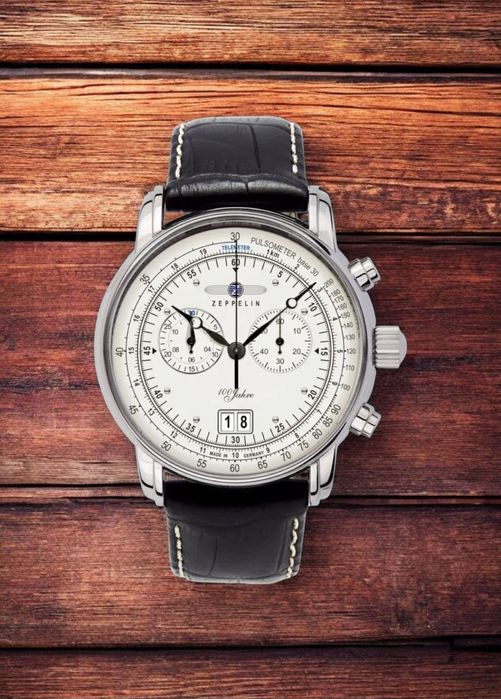 Pasek do zegarka Zeppelin 100 Jahre 22mm zapięcie motylkowe