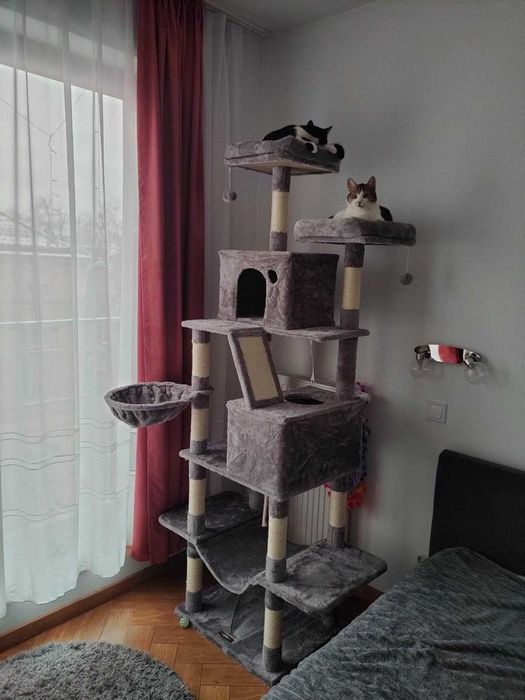 Drapak dla kota GIGANT nowy Wysoki 7 poziomów legowisko słupek domek