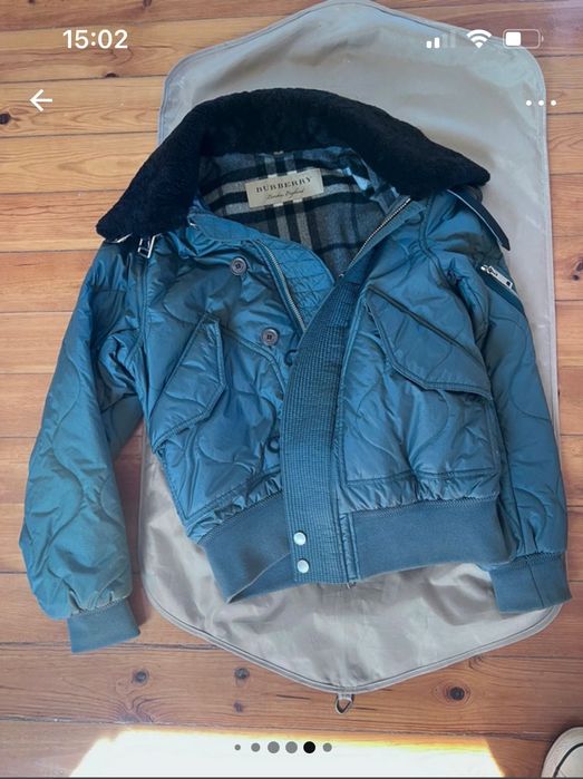 Burberry men’s shearling bomber jacket
