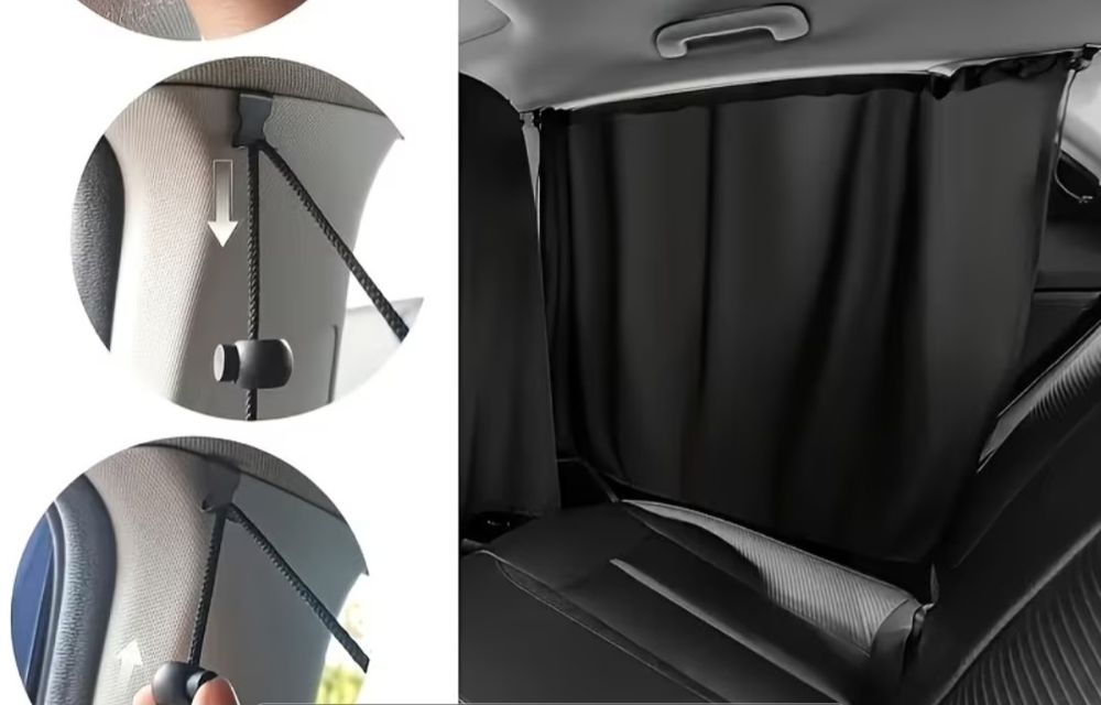 Coniunto de 4 cortinas para carro.
Novas.